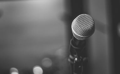 Microphone for Interview with MIT Sloan Admissions Associate Director