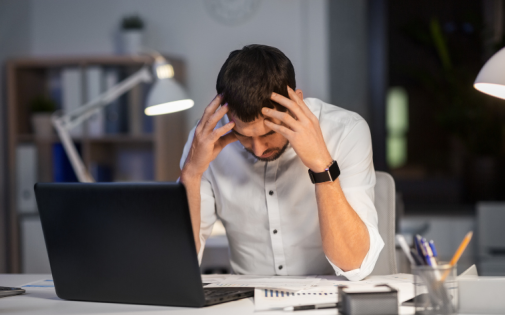 Man Frustrated with MBA Application