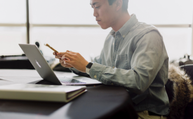 Student Reviewing Short Answer Optional Essays & Videos