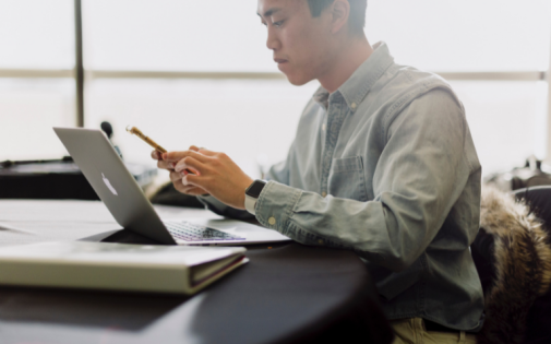 Student Reviewing Short Answer Optional Essays & Videos