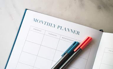 MBA Monthly Planner Timeline