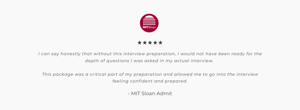 MIT Sloan Testimonial